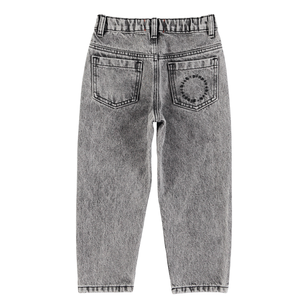 Spodnie jeansowe unisex - sprany czarny denim 1